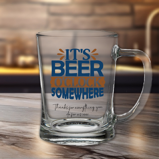 Personalised Beer O'Clock Tankard Gift