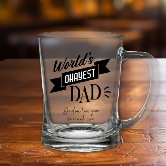 Personalised Okayest Dad Tankard Gift