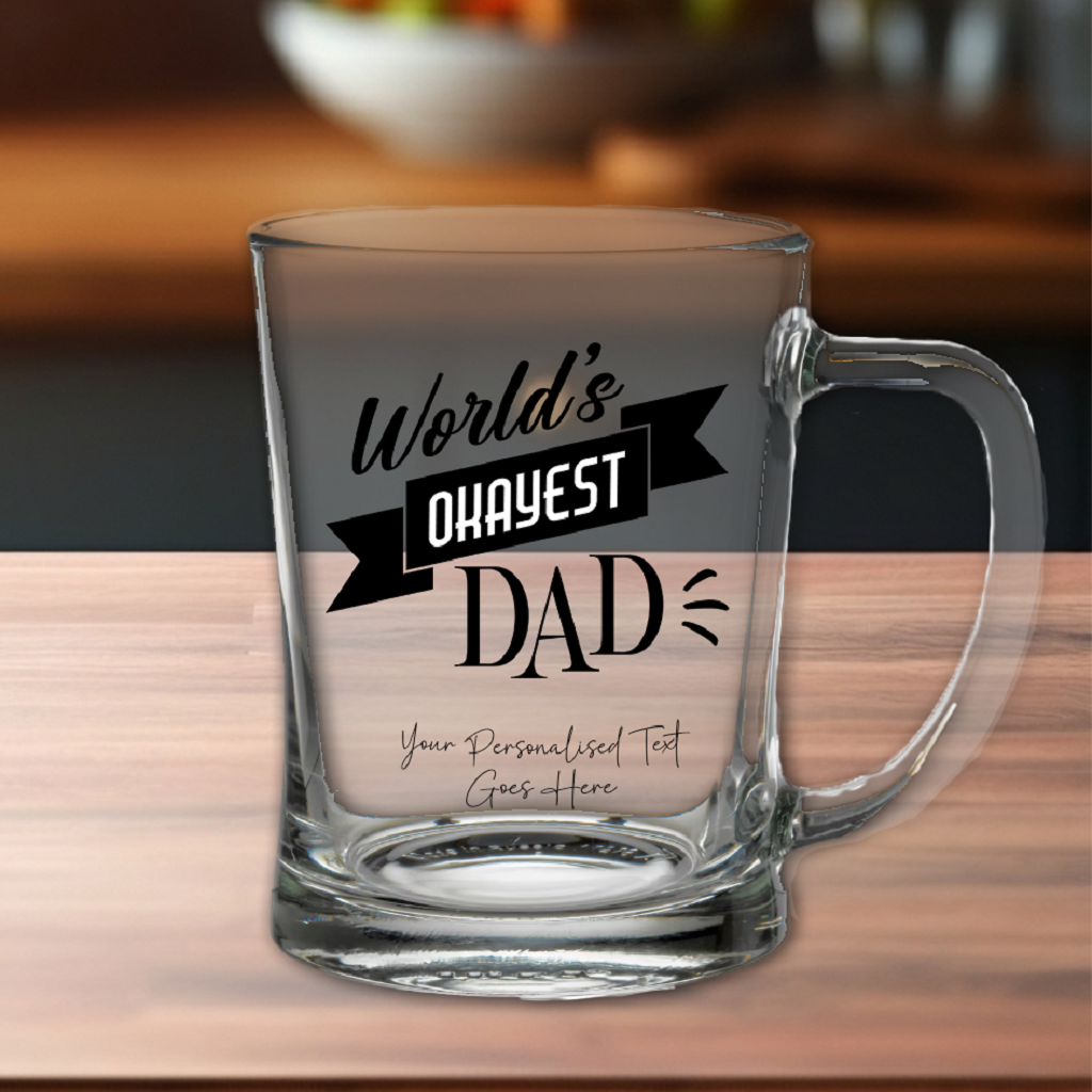 Personalised Okayest Dad Tankard Gift