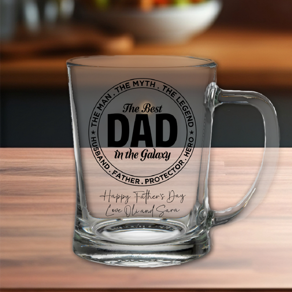 Personalised Best Dad in the Galaxy Tankard Gift