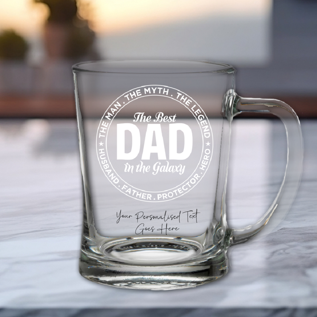 Personalised Best Dad in the Galaxy Tankard Gift