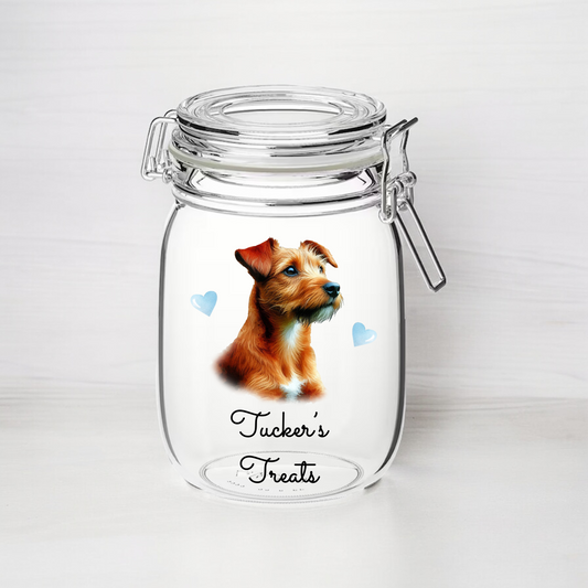 Personalised Terrier Cross - Dog Treat Kilner Style Gift Jar  - DGJR45