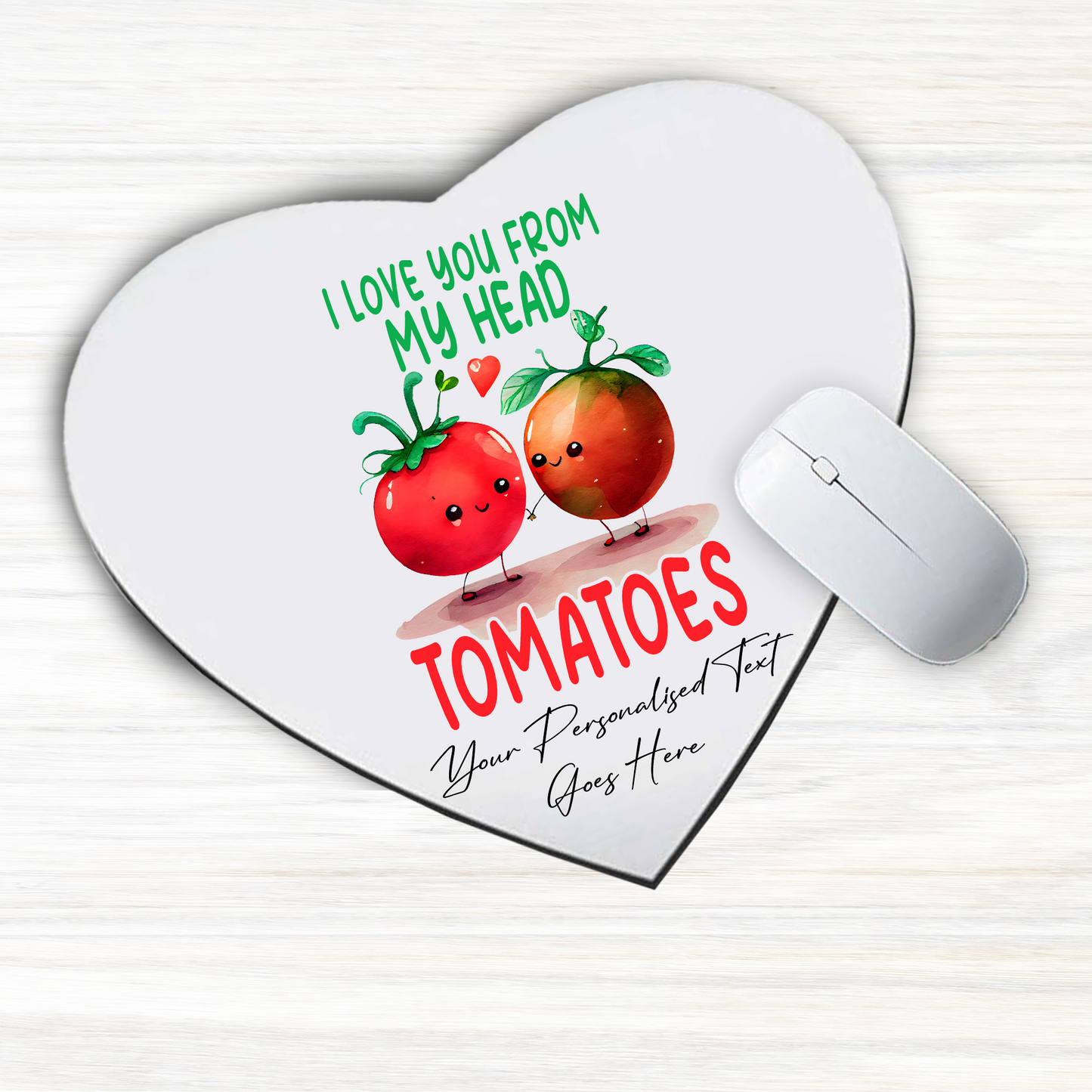 Personalised Valentine Anniversary Tomato Pun - Mouse Mat