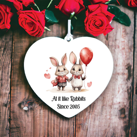 Personalised Rabbit Valentine's Couple Gift