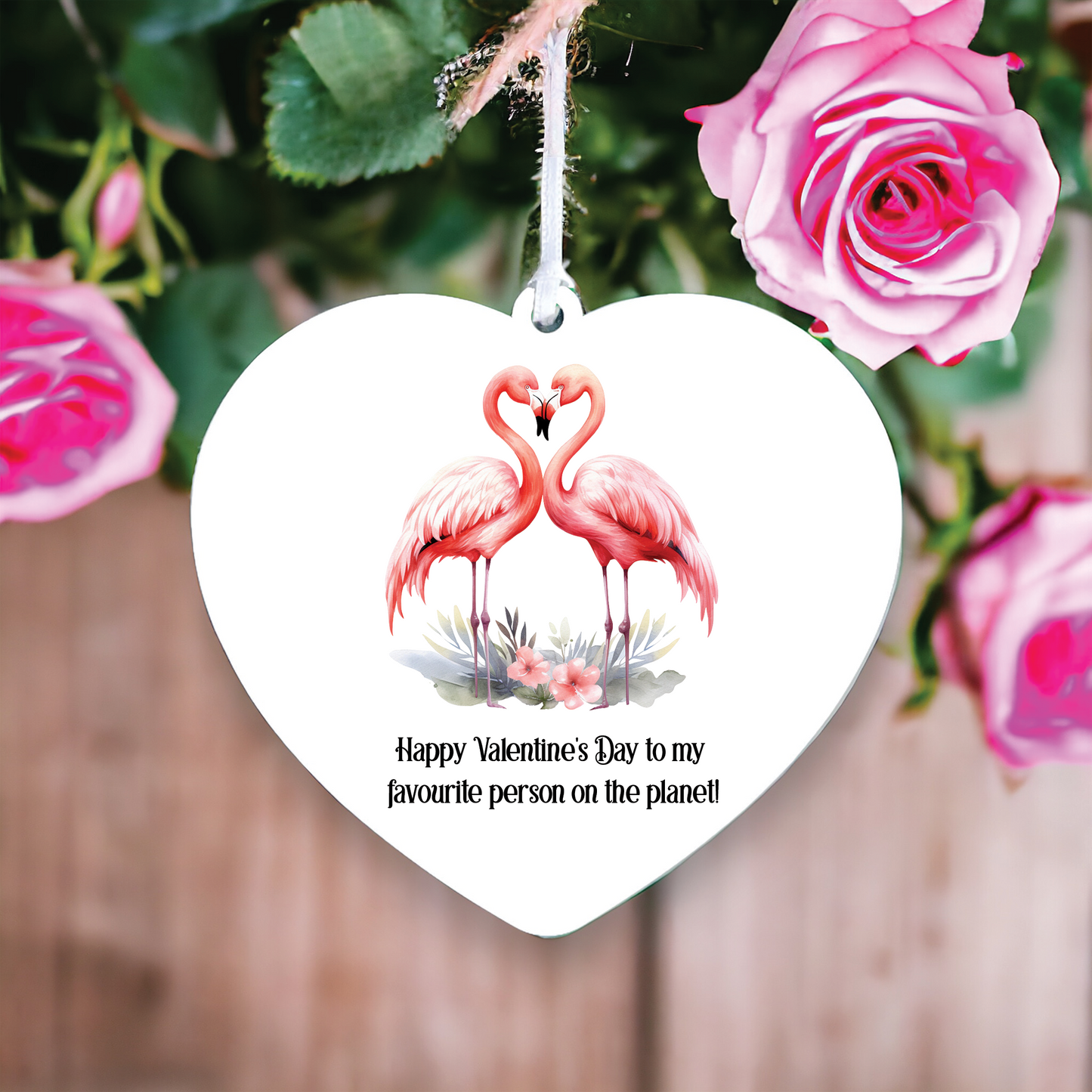 Personalised Flamingo Valentine's Couple Gift