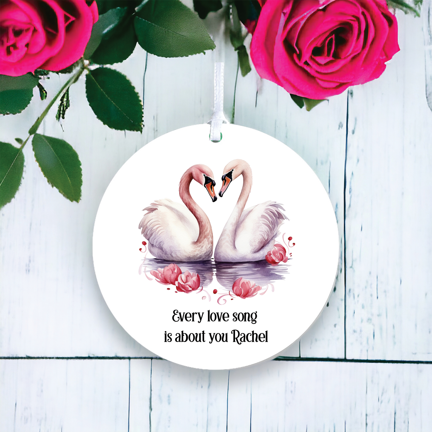 Personalised Swan Valentine's Couple Gift