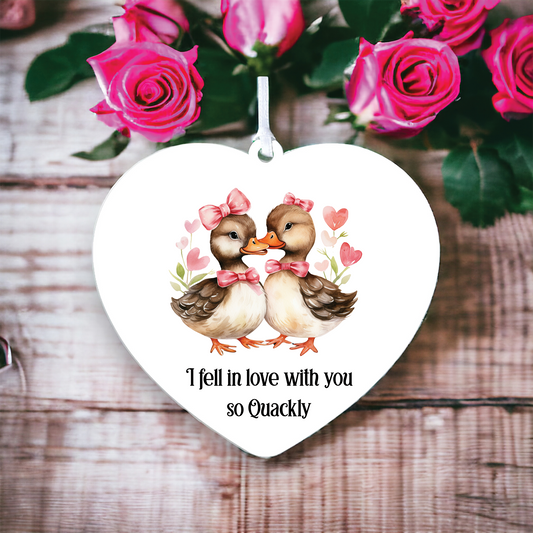 Personalised Duck Valentine's Couple Gift