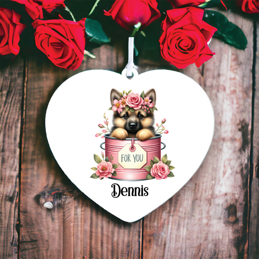 Personalised German Shepherd Love Decoration