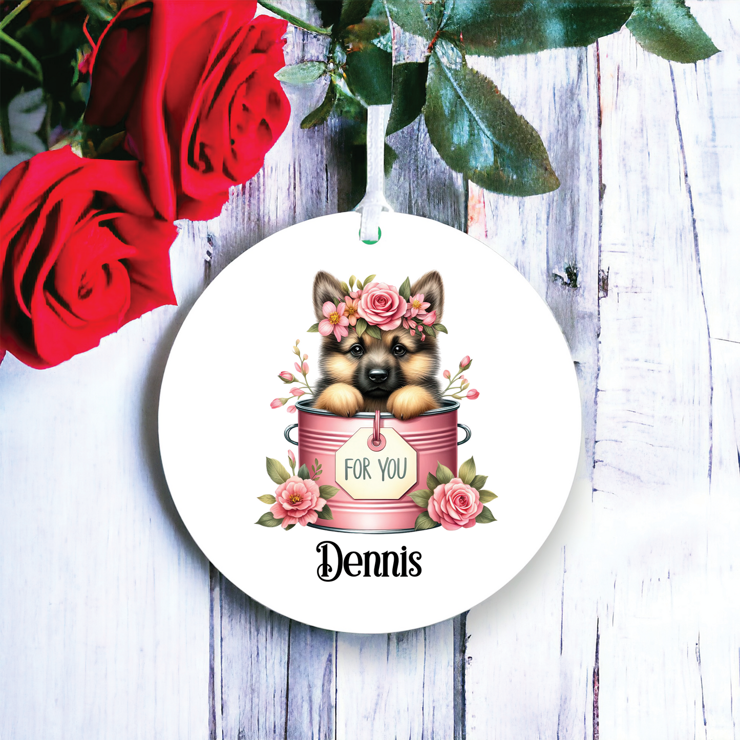 Personalised German Shepherd Love Decoration