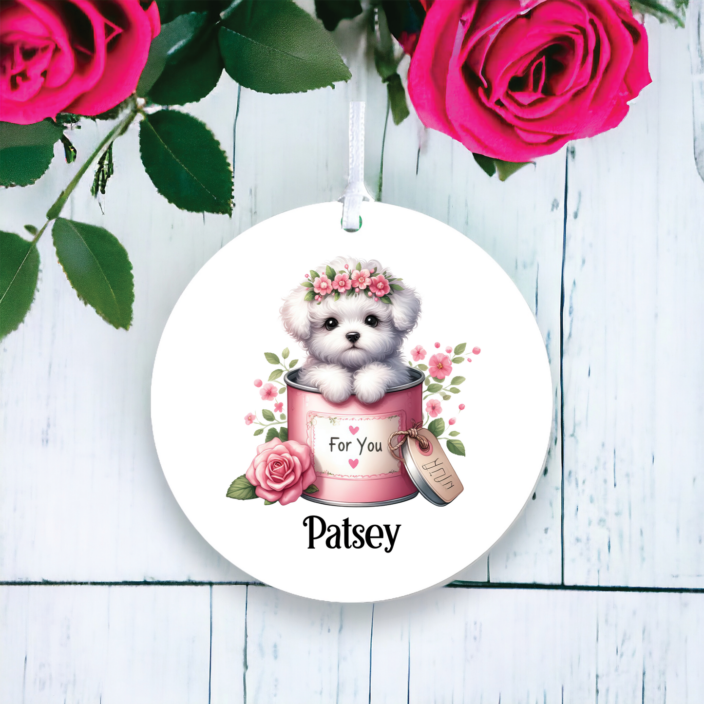 Personalised Bichon Frise Love Decoration