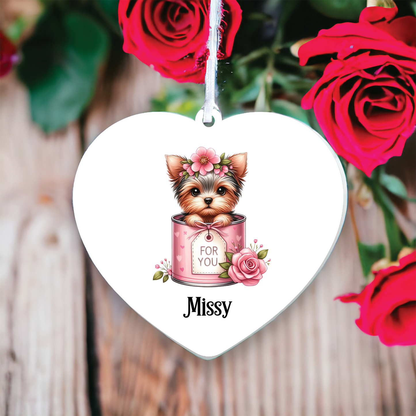 Personalised Yorkshire Terrier Love Decoration