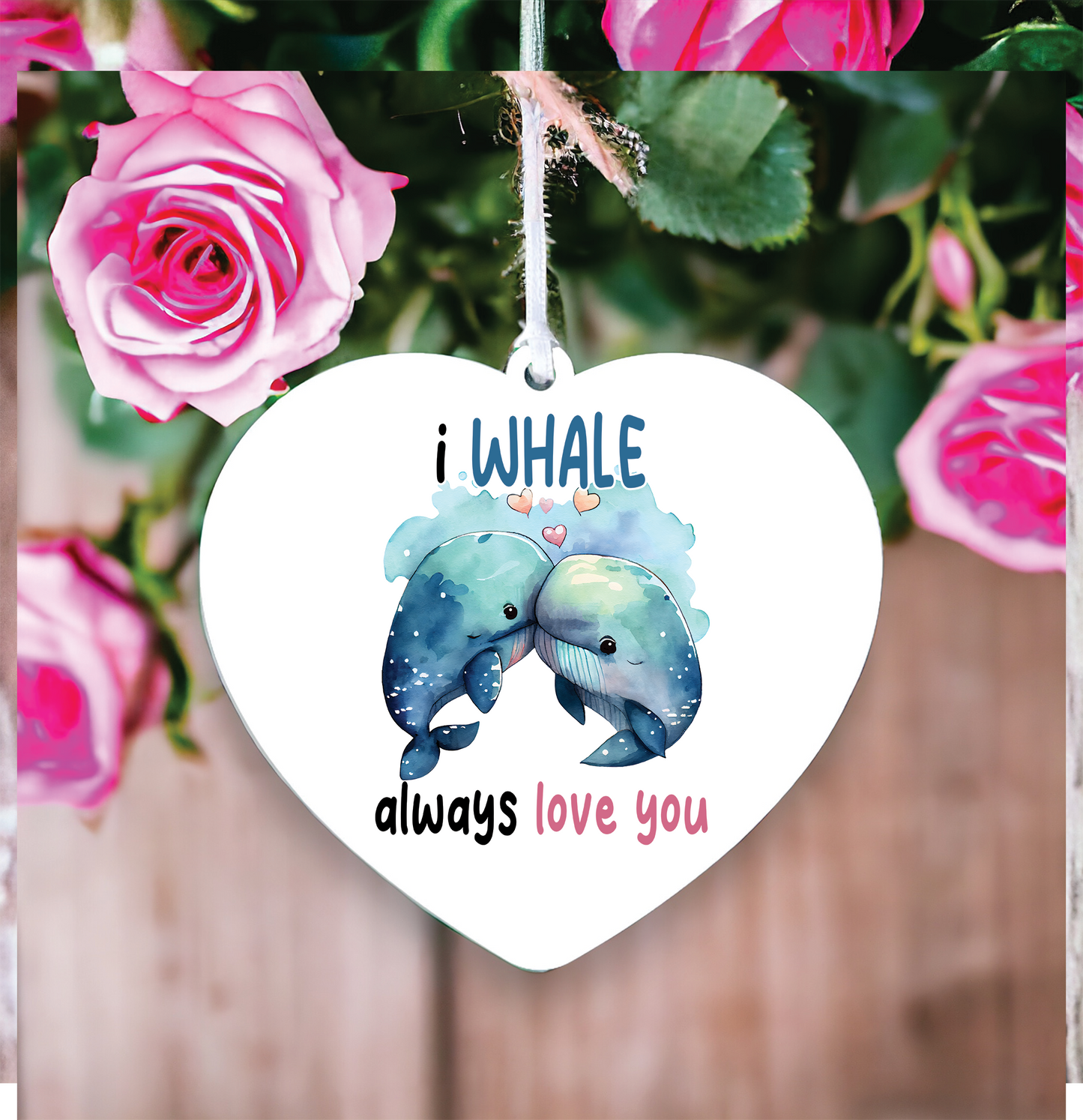 Funny Valentine's Day Whale Pun Decoration