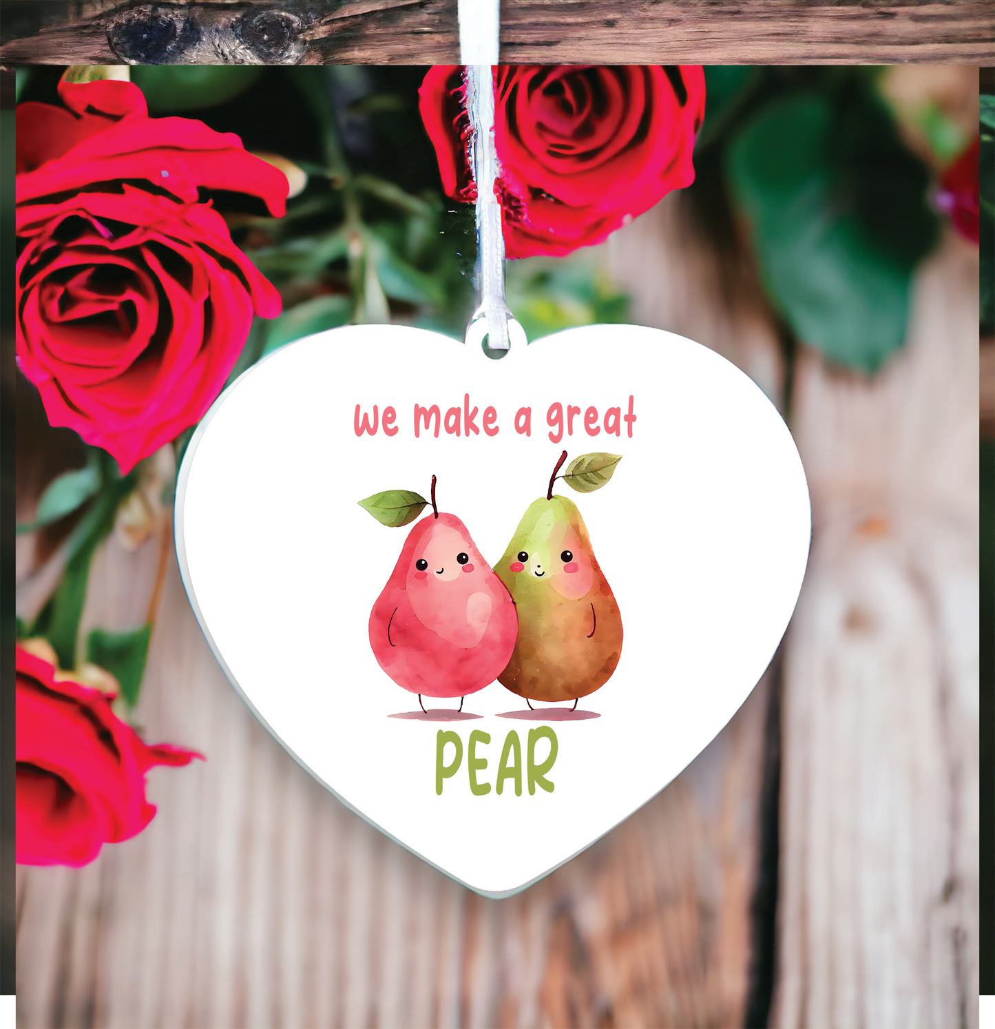 Funny Valentine's Day Pear Pun Decoration