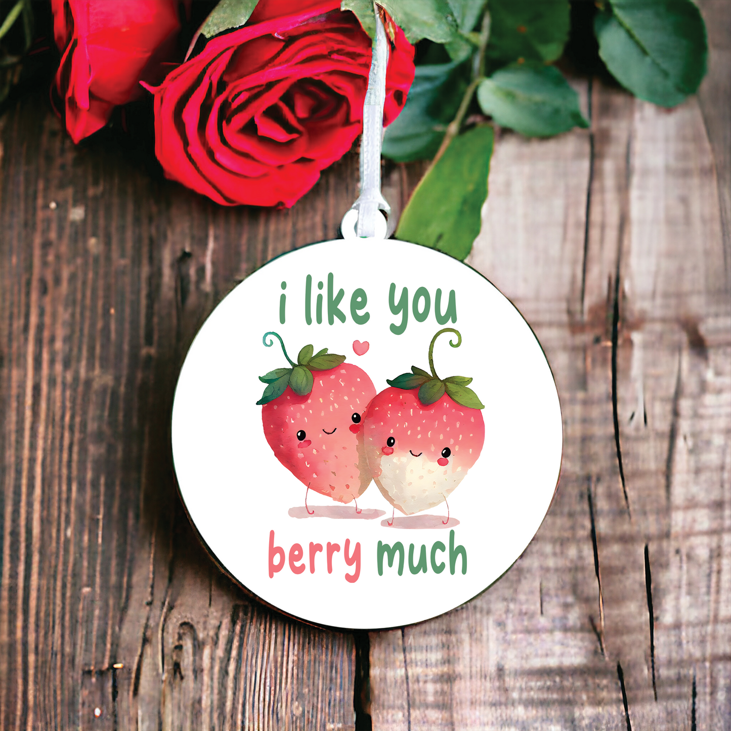 Funny Valentine's Day Strawberry Pun Decoration