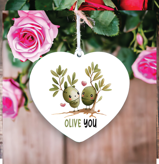 Funny Valentine's Day Olive Pun Decoration