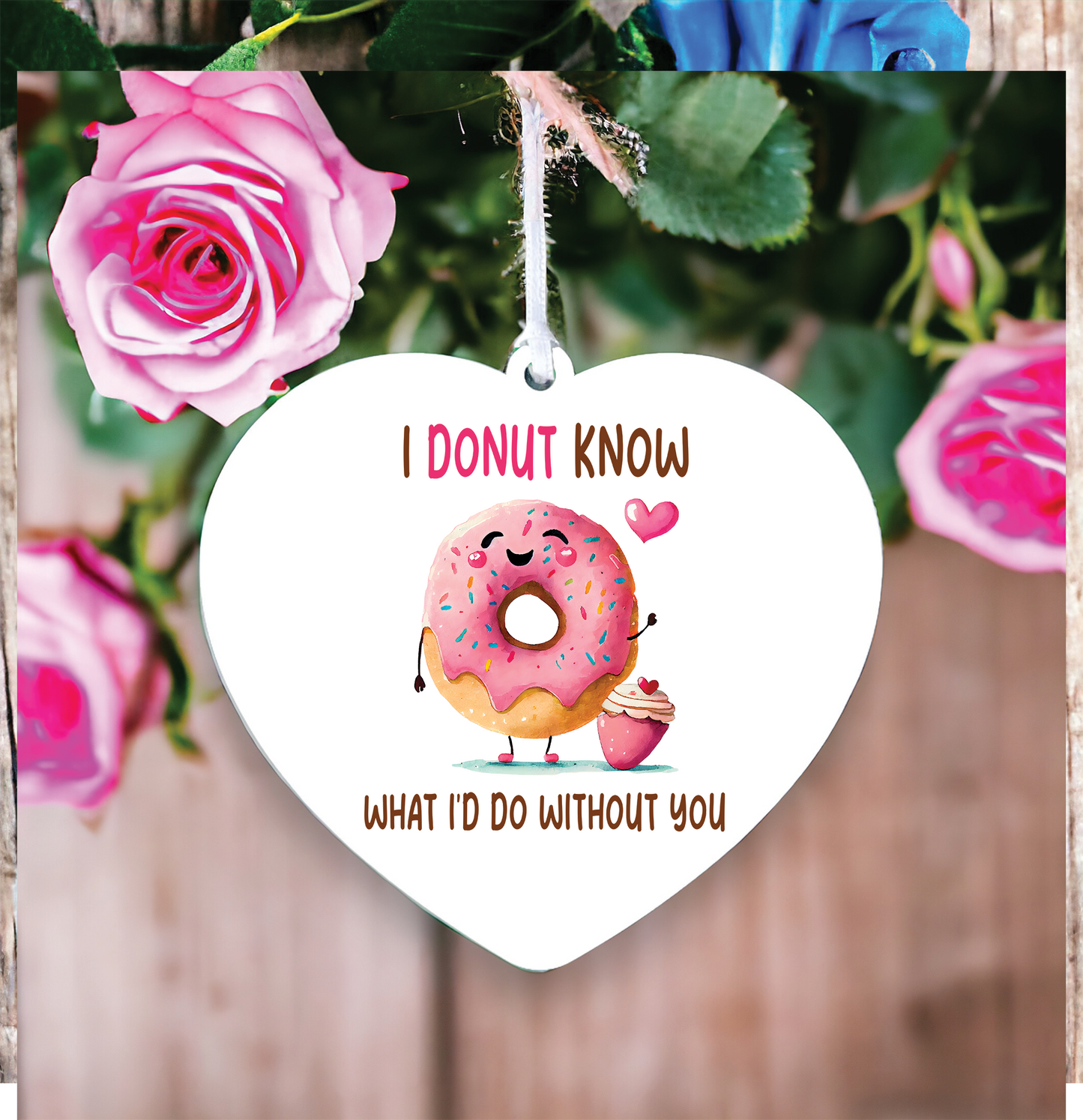 Funny Valentine's Day Donut Pun Decoration