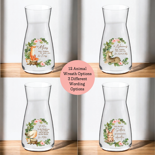 Personalised Woodland Animal Mother's Day Vase