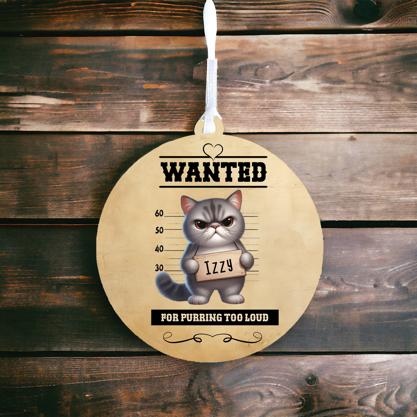 Personalised British Shorthair Cat Wanted Decoration