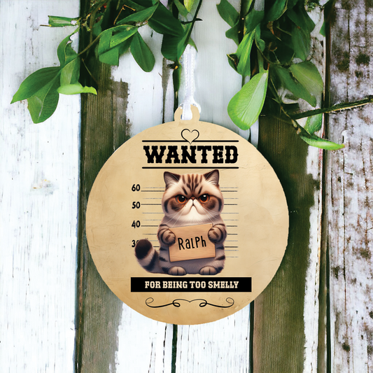 Personalised Exotic Shorthair Cat Wanted Decoration