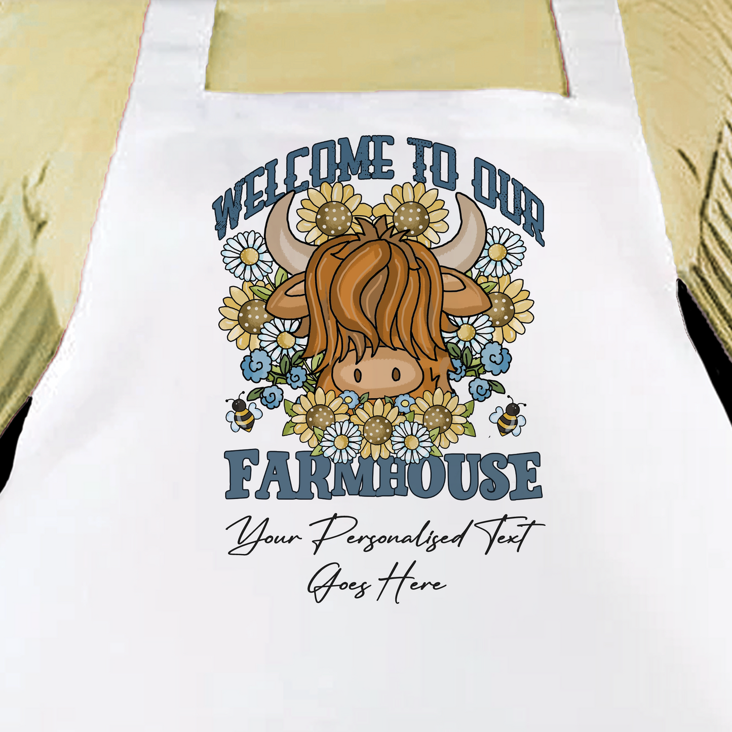 Personalised Welcome to Our Farmhouse Cooking Apron