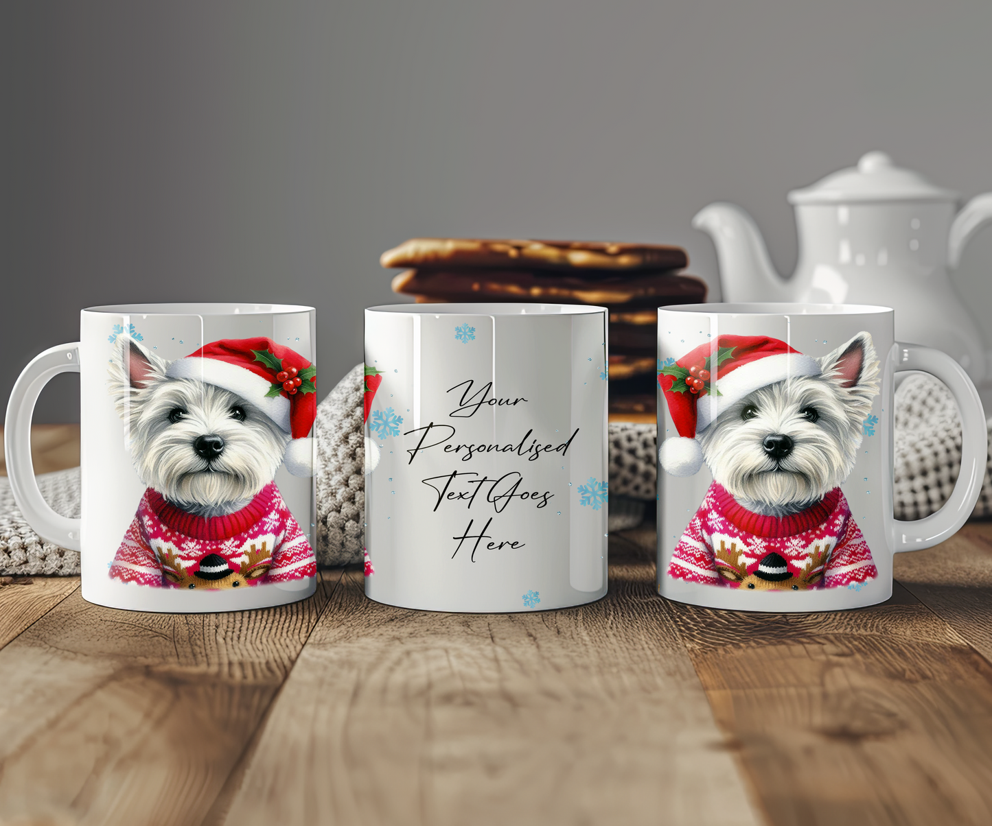 Personalised West Highland Terrier - Dog Christmas Jumper Gift Mug