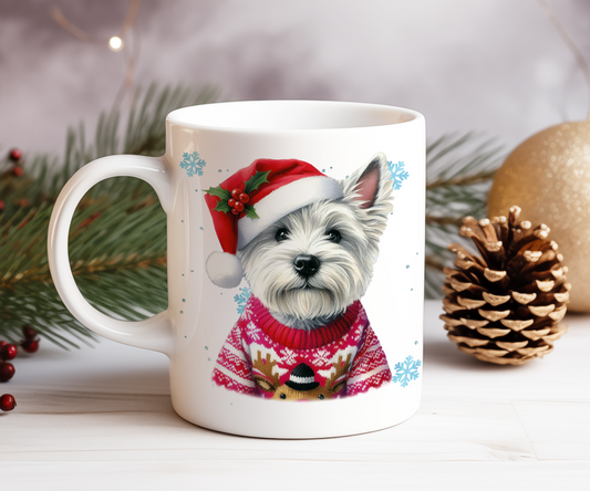 Personalised West Highland Terrier - Dog Christmas Jumper Gift Mug