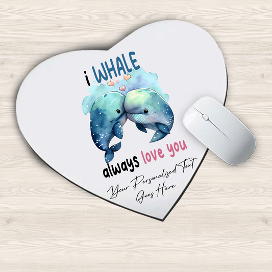 Personalised Valentine Anniversary Whale Pun - Mouse Mat