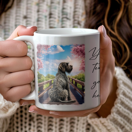 Personalised Bridge Dog Memorial Wirehaired Pointer Griffon - Keepsake Gift Mug, by Floppsie Moppsie – floppsiemoppsie at floppsiemoppsie.co.uk