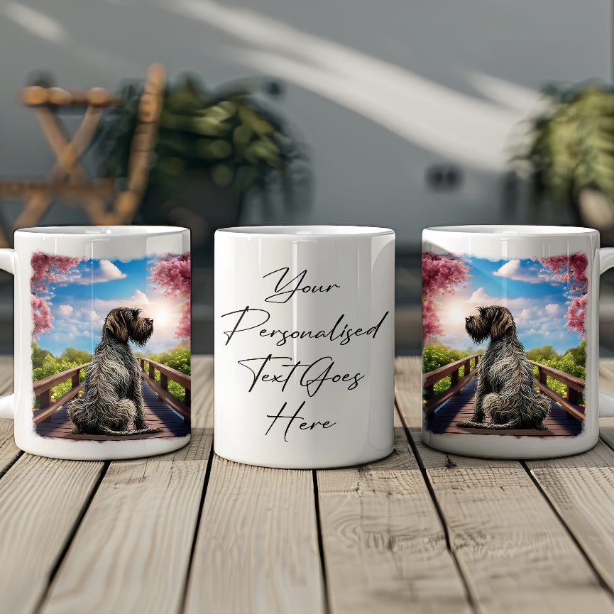 Personalised Bridge Dog Memorial Wirehaired Pointer Griffon - Keepsake Gift Mug, by Floppsie Moppsie – floppsiemoppsie at floppsiemoppsie.co.uk