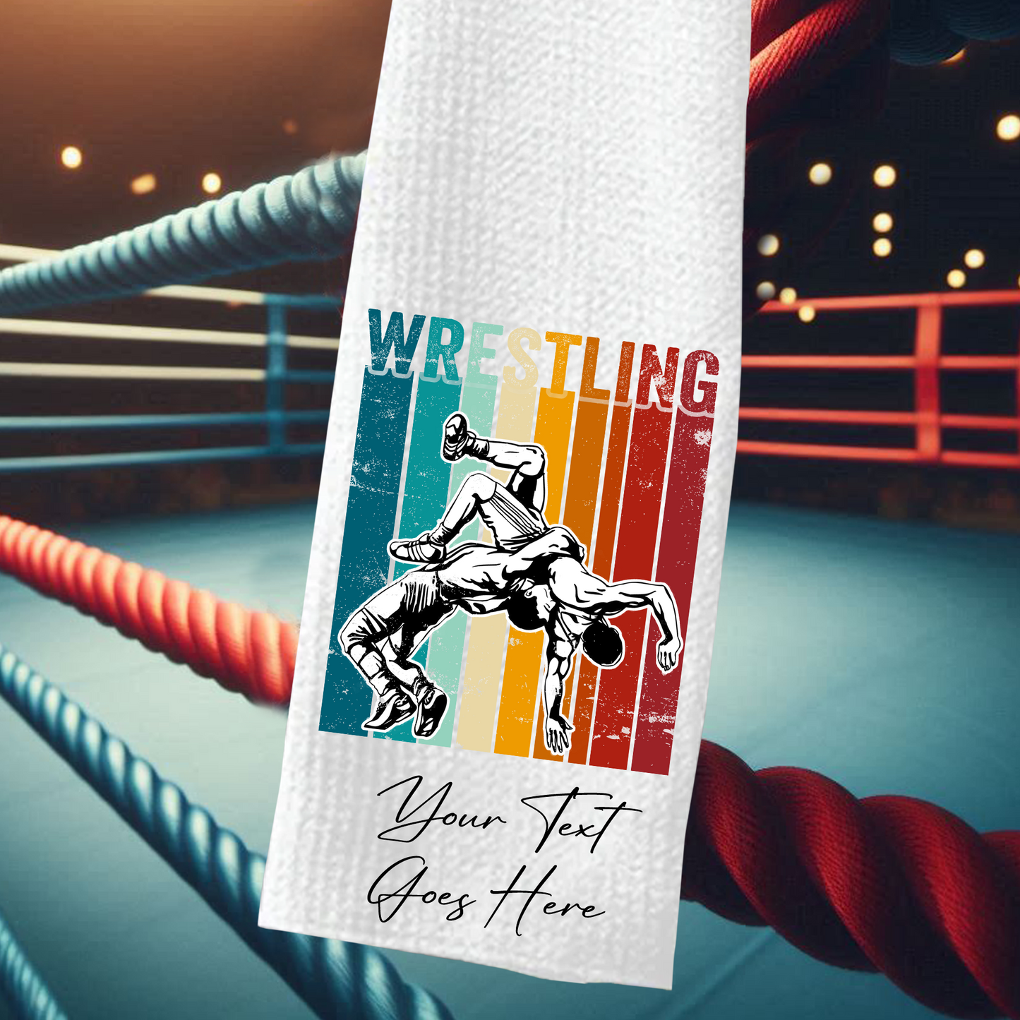 Personalised Wrestling - Martial Arts Sports Gift Towel