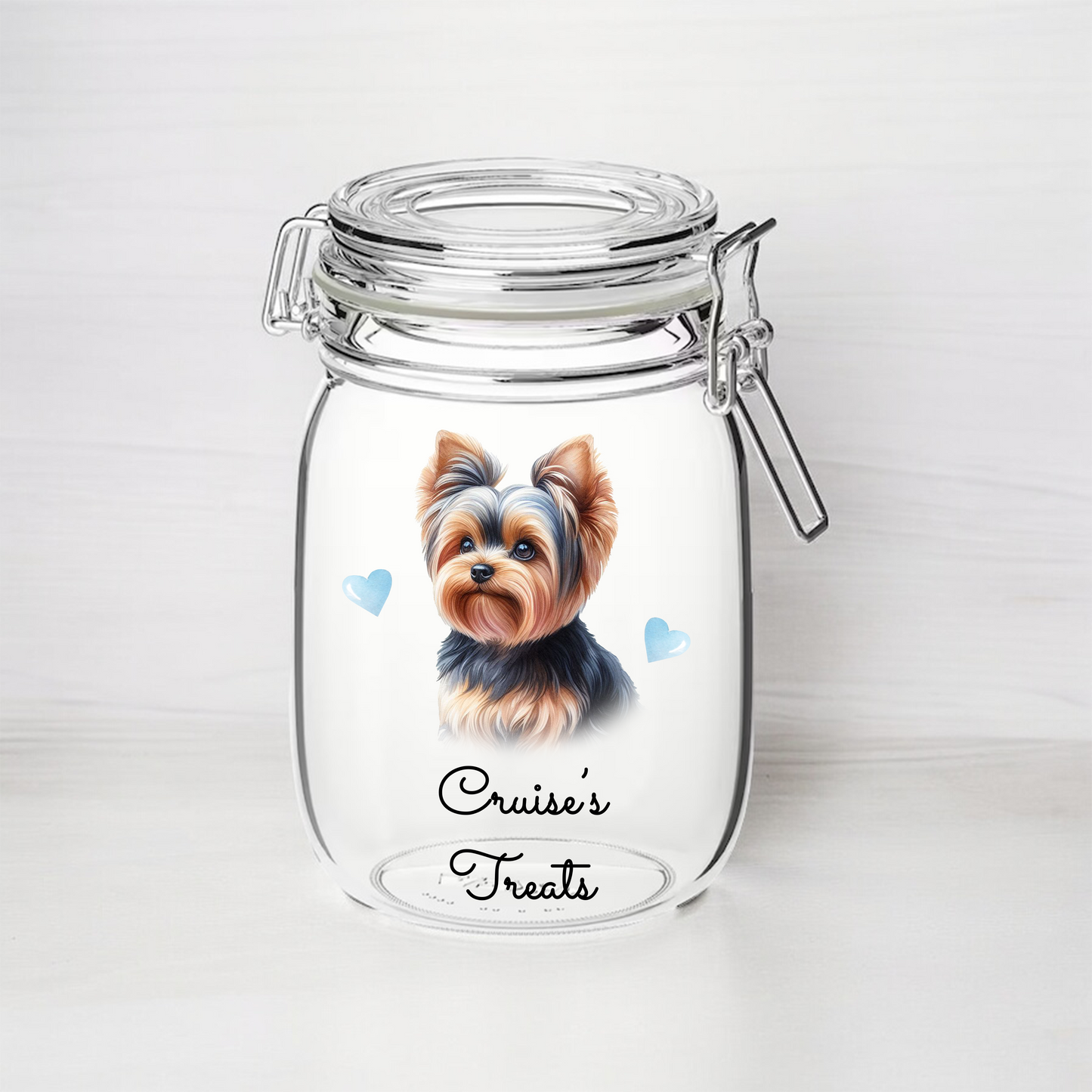 Personalised Yorkshire Terrier - Dog Treat Kilner Style Gift Jar - DGJR52