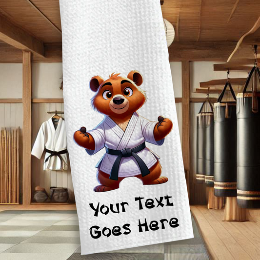 Personalised Bear Martial Arts Animals Karate Gi Sports Towel