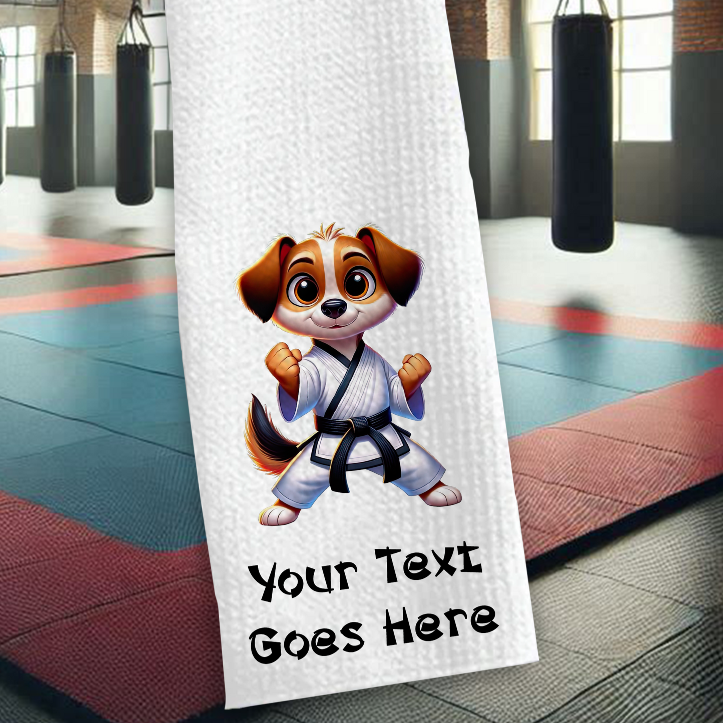 Personalised Dog Martial Arts Animals Karate Gi Sports Towel