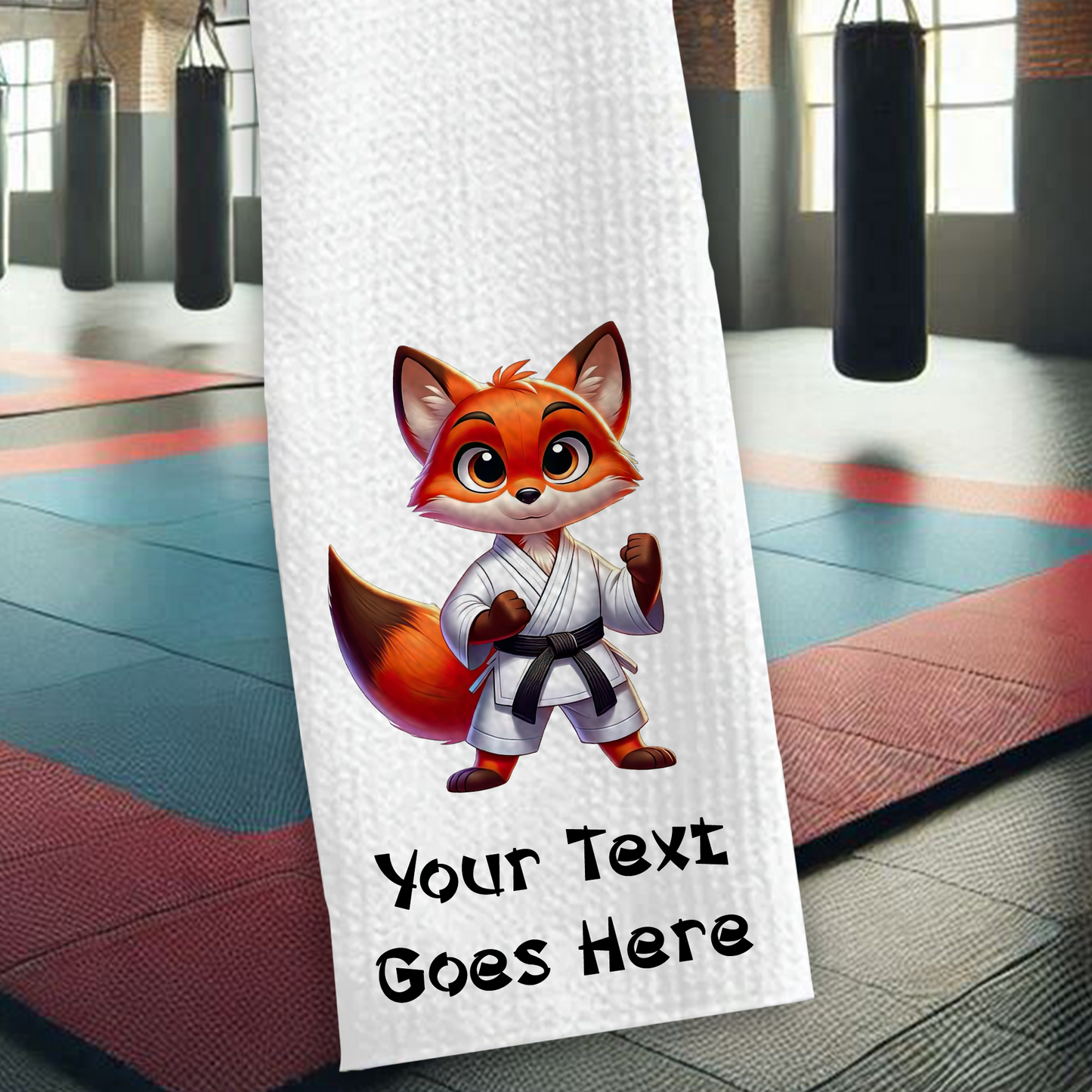 Personalised Fox Martial Arts Animals Karate Gi Sports Towel