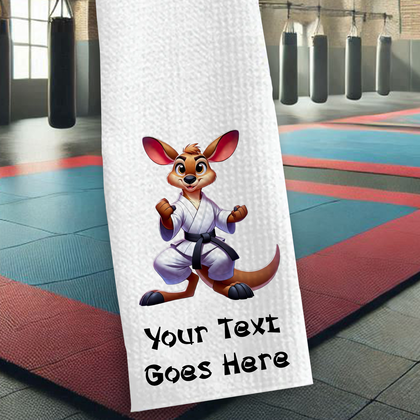 Personalised Kangaroo Martial Arts Animals Karate Gi Sports Towel