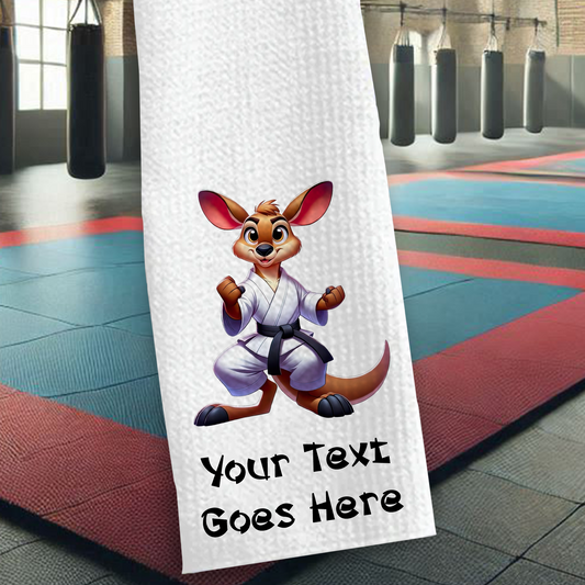 Personalised Kangaroo Martial Arts Animals Karate Gi Sports Towel