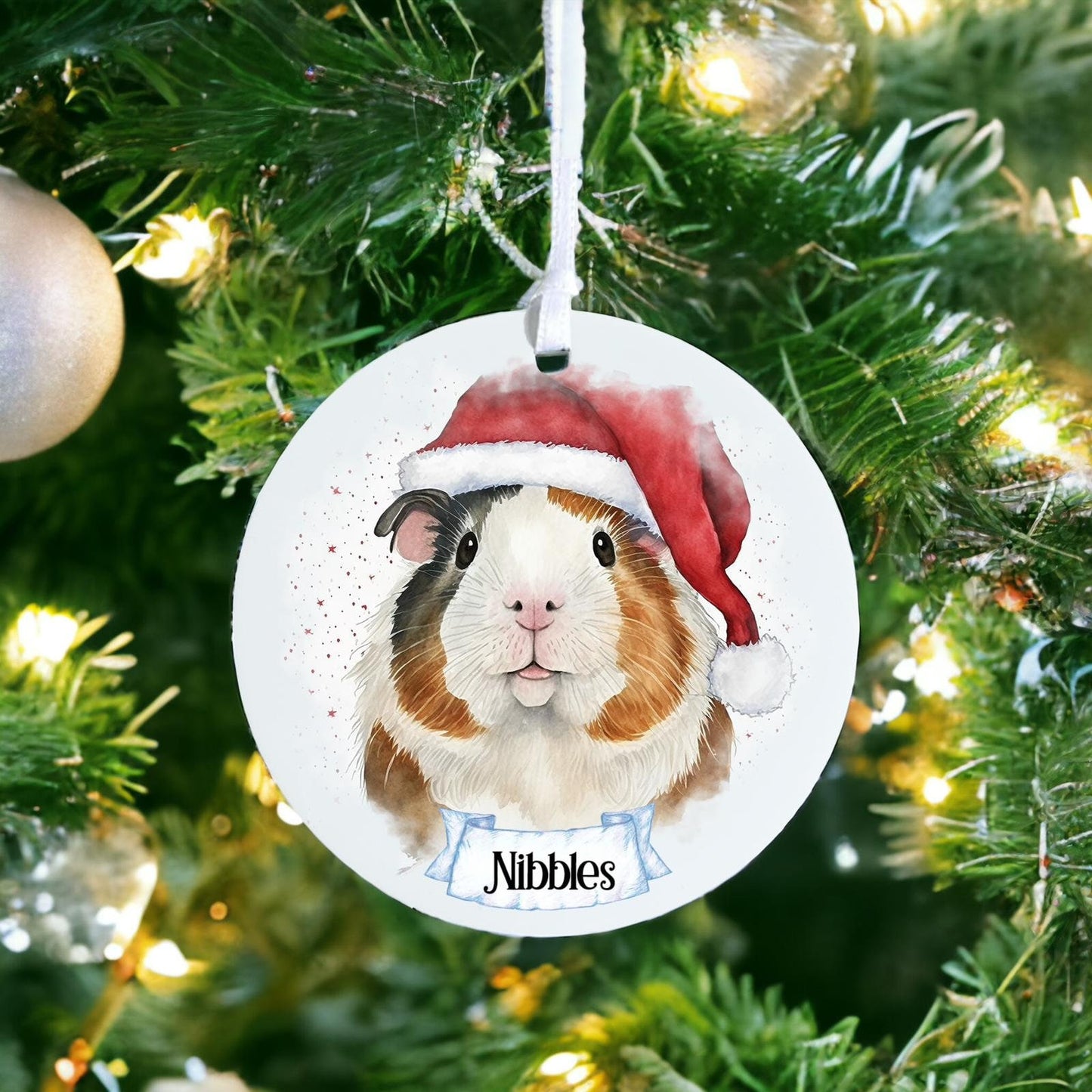 Personalised Guinea Pig B - Acrylic Bauble Christmas Tree Ornament Decoration Gift Keepsake