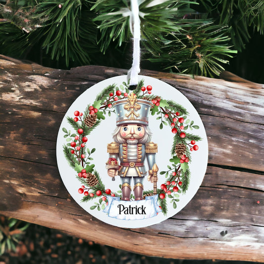 Personalised Cute Nutcracker - Acrylic Bauble Christmas Tree Ornament Decoration Gift Keepsake