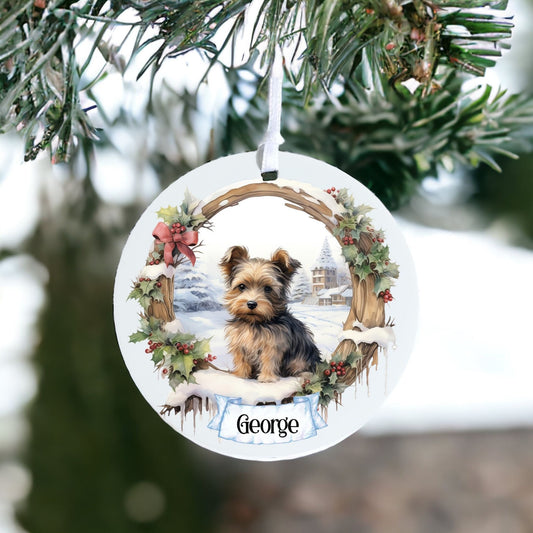 Personalised Traditional Dog - Acrylic Bauble Christmas Tree Ornament Decoration Gift Keepsake