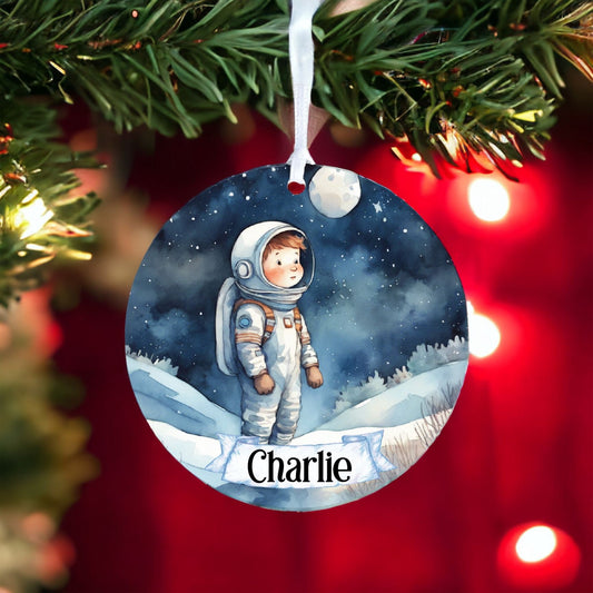 Personalised Astro Child Christmas Bauble B