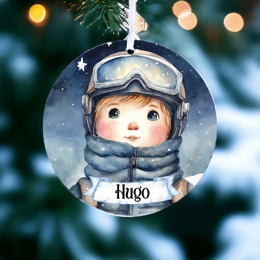 Personalised Child Adventurer Bauble A