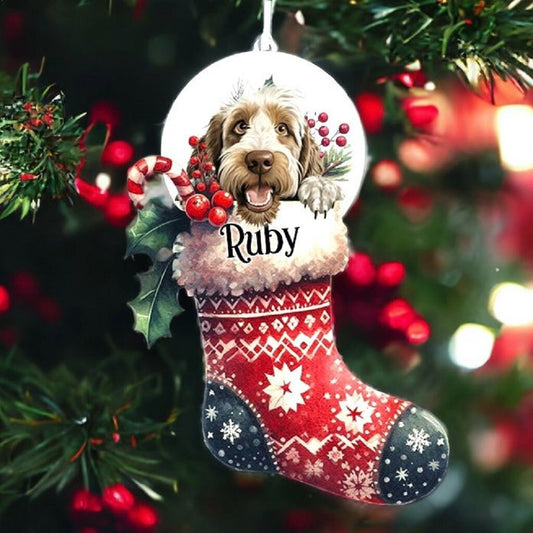 Personalised Spinone Italiano Pet Dog Christmas Stocking Bauble