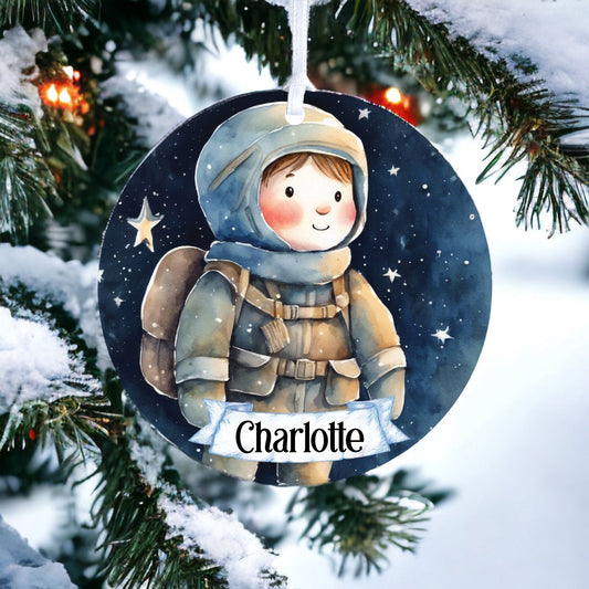 Personalised Child Adventurer Bauble B